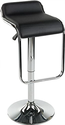 Adjustable Stool W/ Leatherette Seat, 360 Degree Swivel, Lip Back. Footrest - Black 1 Adjustable Stool W/ Leatherette Seat, 360 Degree Swivel, Lip Back. Footrest - Black