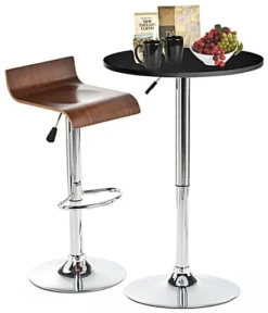 23.5” Round Cocktail Table, Height Adjustable - Black -UZI Business Furniture Shop brtbla1b.ra5 preview