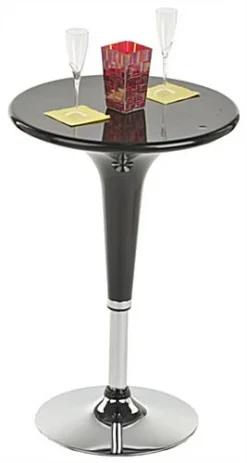 24” Round Cocktail Table, Height Adjustable, 360 Degree Swivel - Black -UZI Business Furniture Shop brtblbf1.ra6 preview