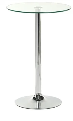 23 X 36 Round Cocktail Table, Green-edged Tempered Glass