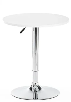 23.5” Round Cocktail Table, Height Adjustable - White -UZI Business Furniture Shop brtblwa1.ra4 preview