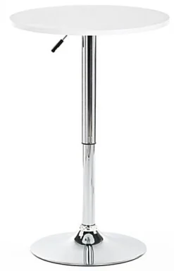 23.5” Round Cocktail Table, Height Adjustable - White