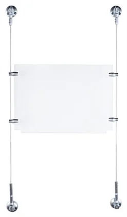 11 X 8.5 Sign Holders With Wall Mount Cable - Clear -UZI Business Furniture Shop cab11851x1w.ra2 preview