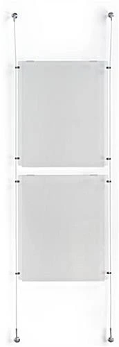 (2) 22 X 28 Sign Holders With Wall Mount Cable - Clear 3 (2) 22 X 28 Sign Holders With Wall Mount Cable - Clear - Image 3