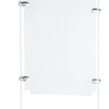 8.5 X 11 Sign Holders With Wall Mount Cable - Clear