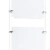 (2) 8.5 X 11 Sign Holders With Wall Mount Cable - Clear