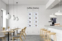 (3) 11 X 8.5 Sign Holders With Wall Mount Cable - Clear -UZI Business Furniture Shop cab series enviro4 preview