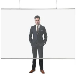 Vinyl Sneeze Shield With Aluminum Snap Rails, Ceiling Hanging - Clear -UZI Business Furniture Shop clrhb7261.ra6 preview