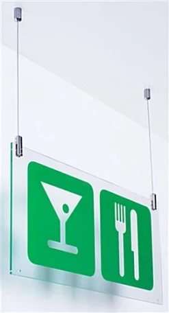 Ceiling Hanging Cable System, (2) Ceiling Mounts, (2) Clamps & (2) Cables - Silver -UZI Business Furniture Shop cmtpset.rw preview