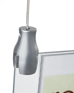 Ceiling Hanging Cable System, (2) Ceiling Mounts, (2) Clamps & (2) 16' Cables, Silver -UZI Business Furniture Shop cskit2x65.ra2 preview