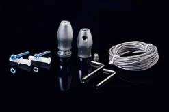 Ceiling-to-Floor Cable Hanging System - Silver