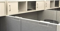 48 X 16 Write On Acrylic Cubicle Panel Extender With 2 Brackets - Clear -UZI Business Furniture Shop cubext4816.renv preview