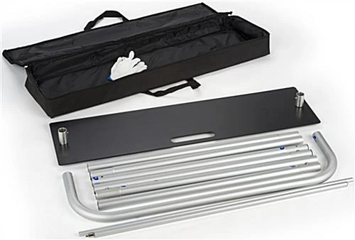 36" X 90" PVC Vinyl Divider With Portable Aluminum Frame, Floor Standing - Clear 7 36" X 90" PVC Vinyl Divider With Portable Aluminum Frame, Floor Standing - Clear - Image 7