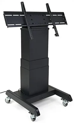 Motorized TV Stand W/ Wheels, 43-100" Screens, Height Adjustable, Tilting - Black