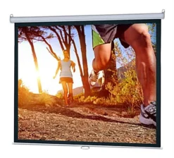 92 X 69 Projector Screen For Wall Mount Use, 120-inch Retractable Screen - Black