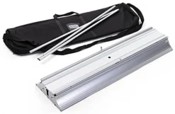 Retractable 3D Effect Banner Stand, Custom Graphic, Curved Front Panel - Silver -UZI Business Furniture Shop drbsp3479.ra6 preview 3