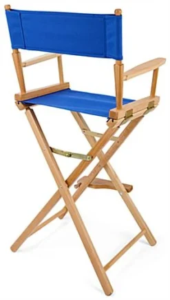 Folding Directors Chair, Folding, 29" High Canvas Seat - Blue 10 Folding Directors Chair, Folding, 29" High Canvas Seat - Blue -UZI Business Furniture Shop drtrbarbl.ra2 preview