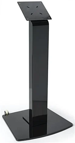 TV Stand For Floor With Power Strip, Fits Monitors 10 - 60-In, Angled Design - Black