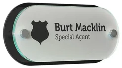 Workshop Series 10 X 4 Oval Door Sign, Acrylic Plate, Standoffs & Film Sheets – Black