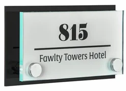 Workshop Series 6 X 3 Door Sign W/ Acrylic Plates, Standoffs & Film Sheets – Black