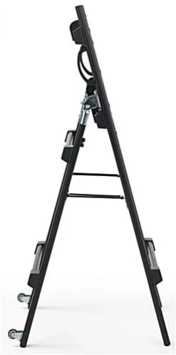 41"H Mobile Folding TV Easel With Wheels & Grip Handles For Monitors 32"-55" - Black -UZI Business Furniture Shop dssfdbk.ra2 preview