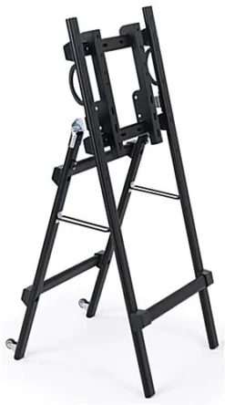 41"H Mobile Folding TV Easel With Wheels & Grip Handles For Monitors 32"-55" - Black