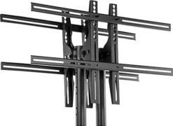Dual TV Stand, Fits 2 Monitors 32”-65”, Double-Sided - Black -UZI Business Furniture Shop dtvm862bk.ra3 preview