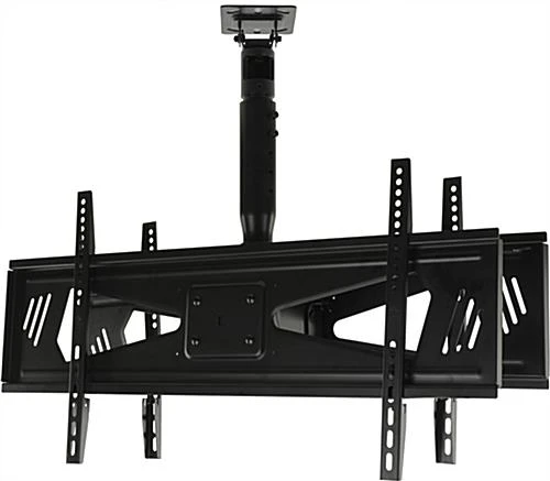 Ceiling TV Mount For 2 Screens 37” To 70”, Double Sided, Height, Tilt, & Pan - Black 3 Ceiling TV Mount For 2 Screens 37” To 70”, Double Sided, Height, Tilt, & Pan - Black - Image 3