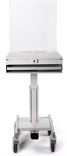 Medical Laptop Cart With Sneeze Shield, Acrylic, Screw-On - Clear 4 Medical Laptop Cart With Sneeze Shield, Acrylic, Screw-On - Clear - Image 4