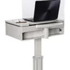 Medical Laptop Cart With Sneeze Shield, Acrylic, Screw-On - Clear