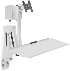 Monitor Arm With Keyboard Tray For Sitting Or Standing -UZI Business Furniture Shop dwssw02wt.ra9 preview