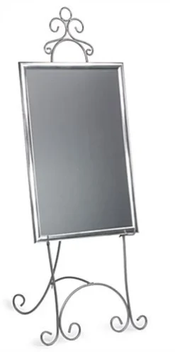 Floor Easel With Height Adjustable Hooks, 27 X 71-1/4 Inches - Silver And Black -UZI Business Furniture Shop eas5199slv.ra2 preview