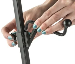 Floor Easel With Decorative Details, 2 Sets Of Height Adjustable Pegs – Black -UZI Business Furniture Shop easscrl65b.ra6 preview