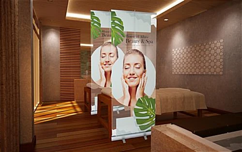 Retractable Sneeze Shield, Floor Standing, Custom Graphics - Clear 7 Retractable Sneeze Shield, Floor Standing, Custom Graphics - Clear - Image 7