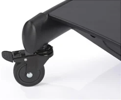 TV Stand W/ Shelf, Fits Monitors 65 To 80", Camera Tray & AV Shelf, Wheels – Black -UZI Business Furniture Shop em6580bk.ra5 preview