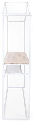 67"w X 40"h Bar Table W/ Mesh Canopy, Storage Shelf, Wood Countertop - White 9 67"w X 40"h Bar Table W/ Mesh Canopy, Storage Shelf, Wood Countertop - White - Image 9