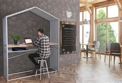 67"w X 40"h Bar Table W/ Mesh Canopy, Storage Shelf, Wood Countertop - White 17 67"w X 40"h Bar Table W/ Mesh Canopy, Storage Shelf, Wood Countertop - White -UZI Business Furniture Shop fdcasalc.ra9 enviro preview