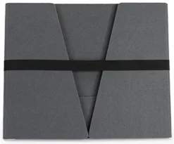 50" W X 20" H Tri-Fold Fabric Desk Divider W/ Pocket - Gray -UZI Business Furniture Shop fdfddgry.ra3 preview