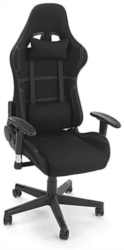 47.2"h Gaming Chair With Adjustable Armrests, Lumbar Support, Tilting Backrest - Grey