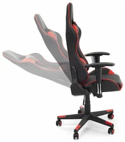 47.2"h Gaming Chair With Adjustable Armrests, Lumbar Support, Tilting Backrest - Red 11 47.2"h Gaming Chair With Adjustable Armrests, Lumbar Support, Tilting Backrest - Red -UZI Business Furniture Shop fdgamechrd.ra3 preview