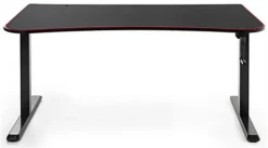 63"w Computer Desk With Height Adjustable Crank, Desk Pad Protector - Black -UZI Business Furniture Shop fdgamedbk.ra2 preview