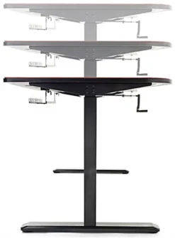 63"w Computer Desk With Height Adjustable Crank, Desk Pad Protector - Black -UZI Business Furniture Shop fdgamedbk.ra4 preview