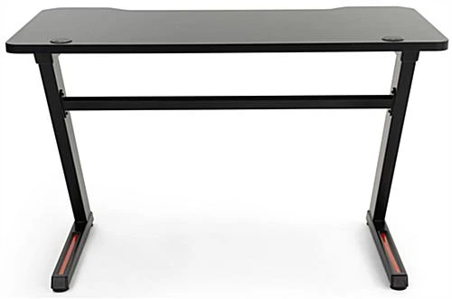 47.25"w Gaming Computer Desk With Z-Shaped Design, Floor Levelers - Black 3 47.25"w Gaming Computer Desk With Z-Shaped Design, Floor Levelers - Black - Image 3