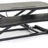 15.75"d Adjustable Sit Stand Laptop Workstation W/ Keyboard Tray, Gas Lift – Black