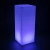 43.25” High-Top Table W/ LED Lighting, 16 Color Options, Rechargeable Battery - White
