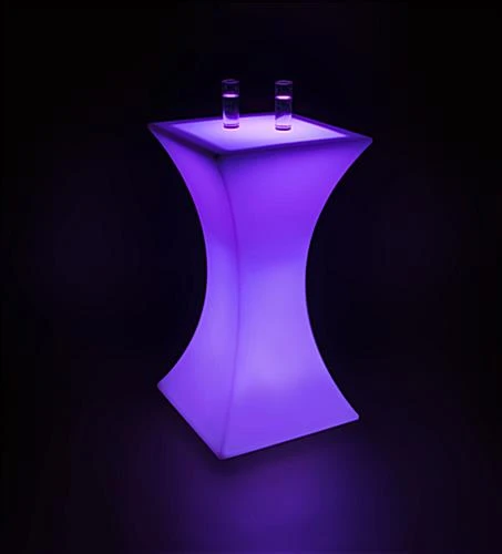 43.25” High-top Table W/ LED Lighting, 16 Color Options, Rechargeable Battery - White 2 43.25” High-top Table W/ LED Lighting, 16 Color Options, Rechargeable Battery - White - Image 2