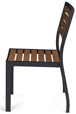 19.5"h Aluminum And Faux Teak Indoor/Outdoor Chairs, Set Of 2 - Natural -UZI Business Furniture Shop fdomf2c.ra5 preview