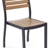 19.5"h Aluminum And Faux Teak Indoor/Outdoor Chairs, Set Of 2 - Natural