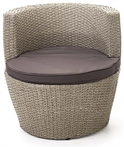 3 Piece Wicker Patio Set With Weather-Resistant Build And Stackable Design - Taupe 5 3 Piece Wicker Patio Set With Weather-Resistant Build And Stackable Design - Taupe - Image 5