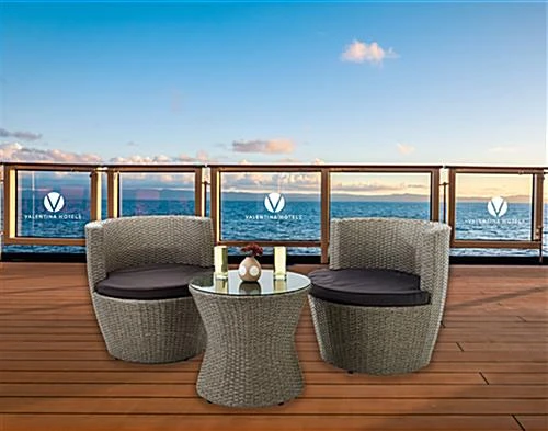 3 Piece Wicker Patio Set With Weather-Resistant Build And Stackable Design - Taupe 8 3 Piece Wicker Patio Set With Weather-Resistant Build And Stackable Design - Taupe - Image 8